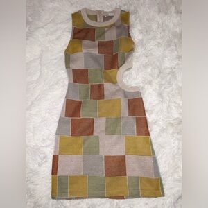 Zara Patchwork Cut out Dress